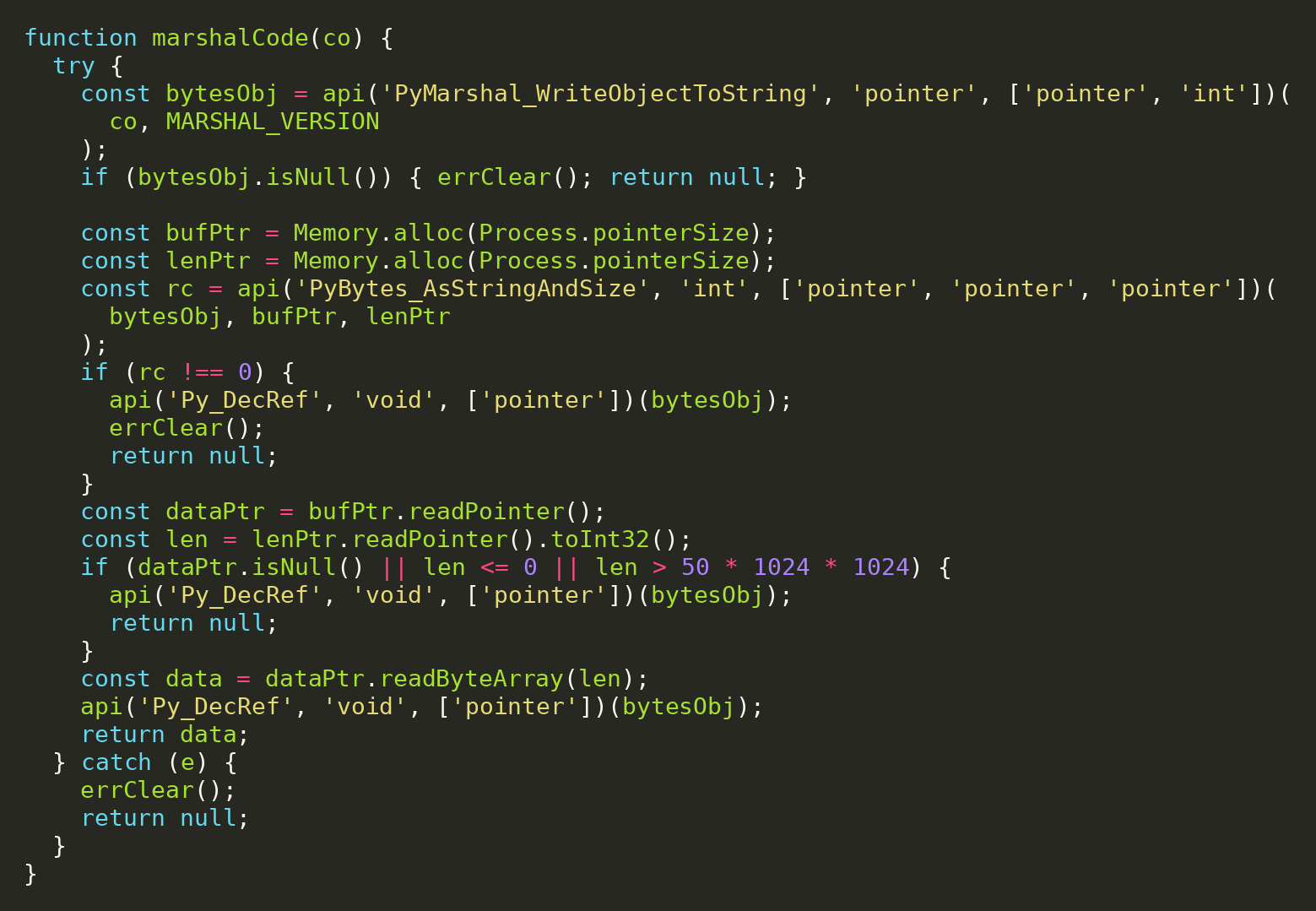 Highlighted javascript code block 5
